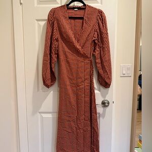 Daisy Street Vintage Check Wrap dress